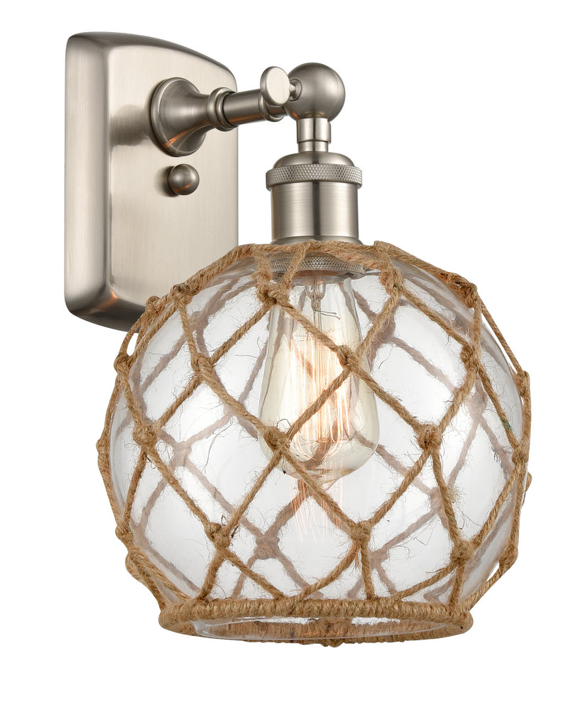 Innovations 516-1W-SN-G122-8RB One Light Wall Sconce, Brushed Satin Nickel