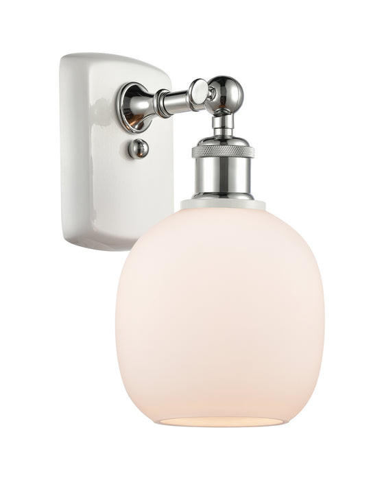 Innovations 516-1W-WPC-G101 One Light Wall Sconce, White Polished Chrome