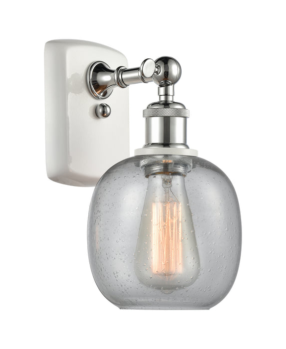 Innovations 516-1W-WPC-G104 One Light Wall Sconce, White Polished Chrome