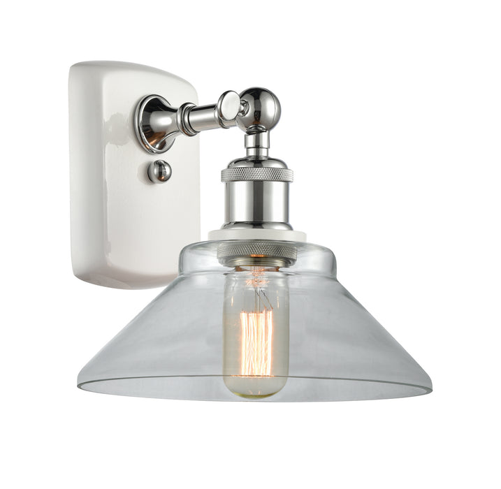 Innovations 516-1W-WPC-G132 One Light Wall Sconce, White Polished Chrome