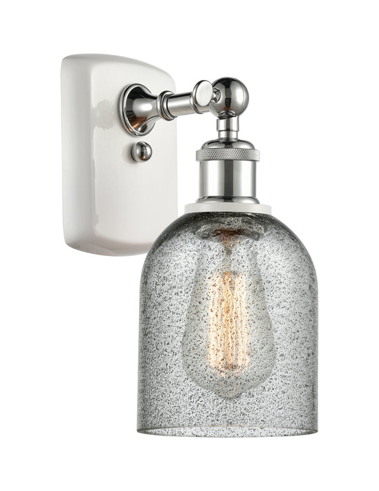 Innovations 516-1W-WPC-G257 One Light Wall Sconce, White Polished Chrome