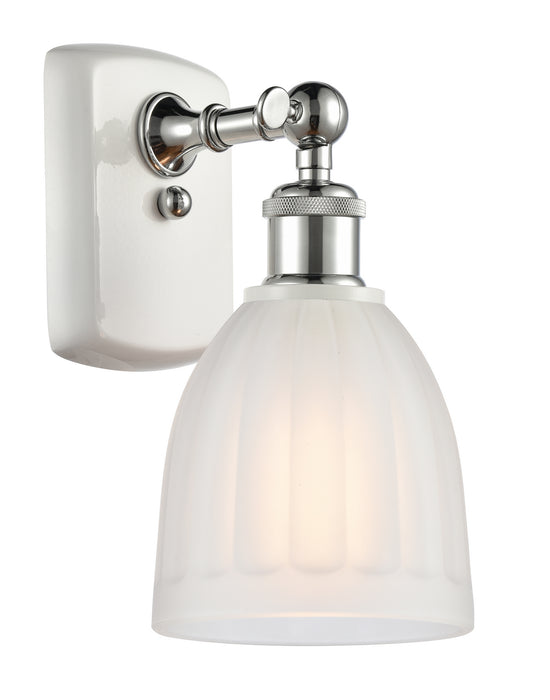 Innovations 516-1W-WPC-G441 One Light Wall Sconce, White Polished Chrome