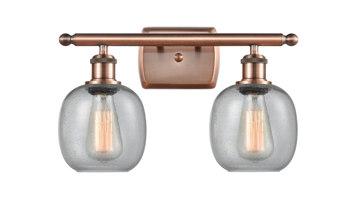 Innovations 516-2W-AC-G104 Two Light Bath Vanity, Antique Copper