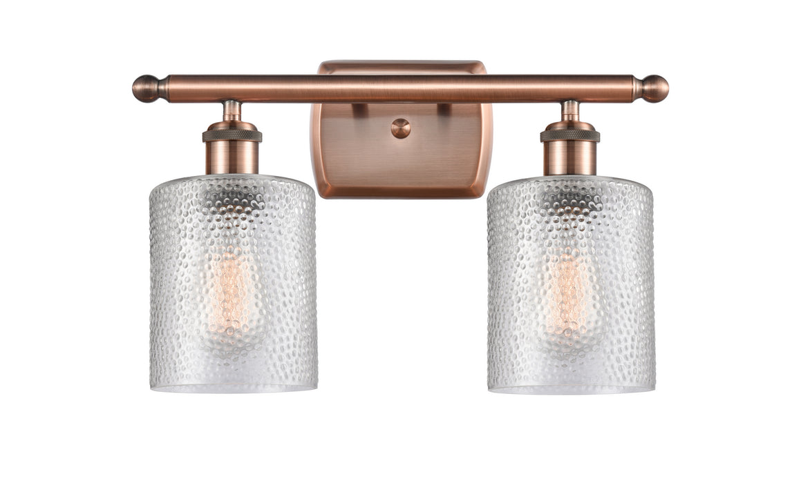 Innovations 516-2W-AC-G112 Two Light Bath Vanity, Antique Copper
