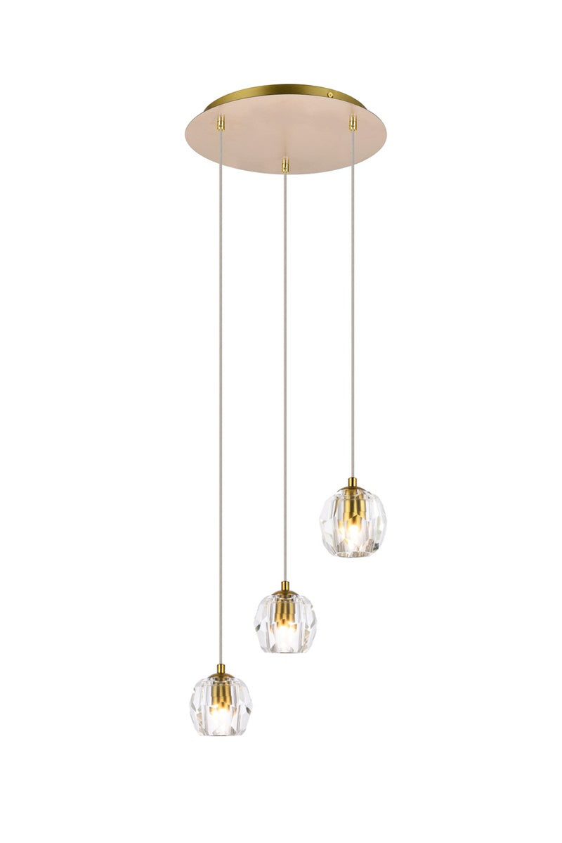 Elegant Lighting 3505D12G LED Pendant, Gold