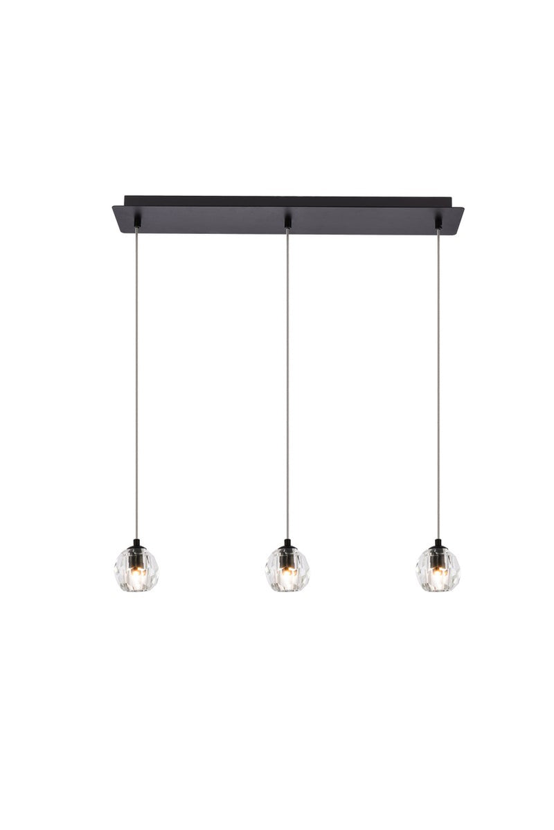 Elegant Lighting 3505D28BK LED Pendant, Black