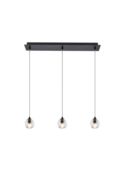Elegant Lighting 3505D28BK LED Pendant, Black
