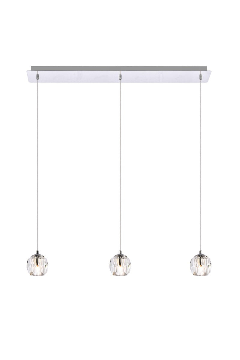Elegant Lighting 3505D28C LED Pendant, Chrome