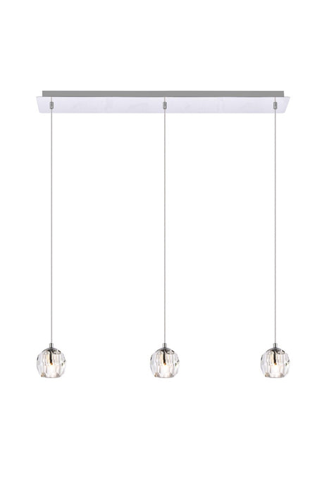 Elegant Lighting 3505D28C LED Pendant, Chrome