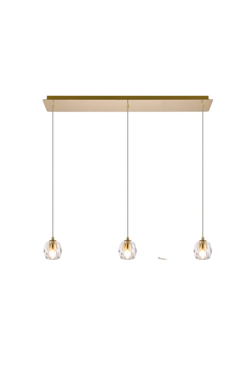 Elegant Lighting 3505D28G LED Pendant, Gold