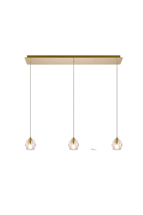 Elegant Lighting 3505D28G LED Pendant, Gold