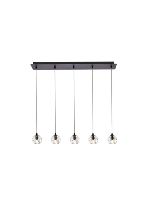 Elegant Lighting 3505D32BK LED Pendant, Black