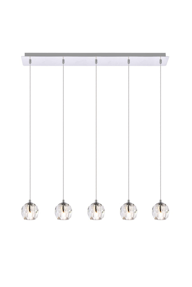 Elegant Lighting 3505D32C LED Pendant, Chrome