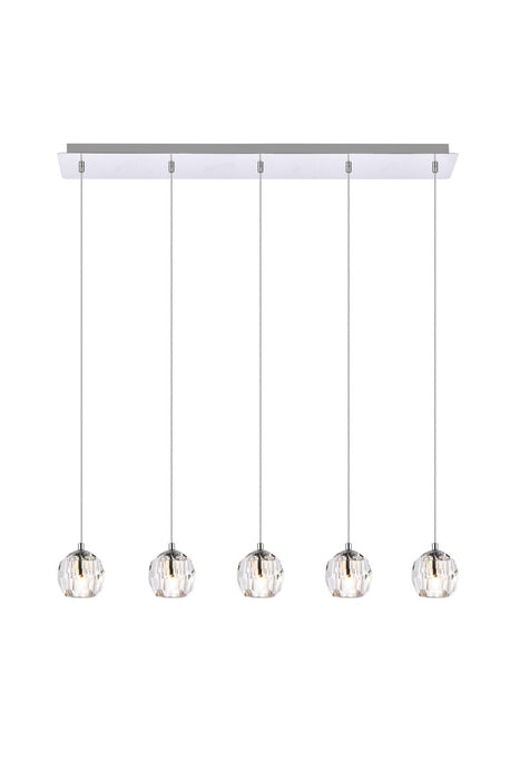 Elegant Lighting 3505D32C LED Pendant, Chrome