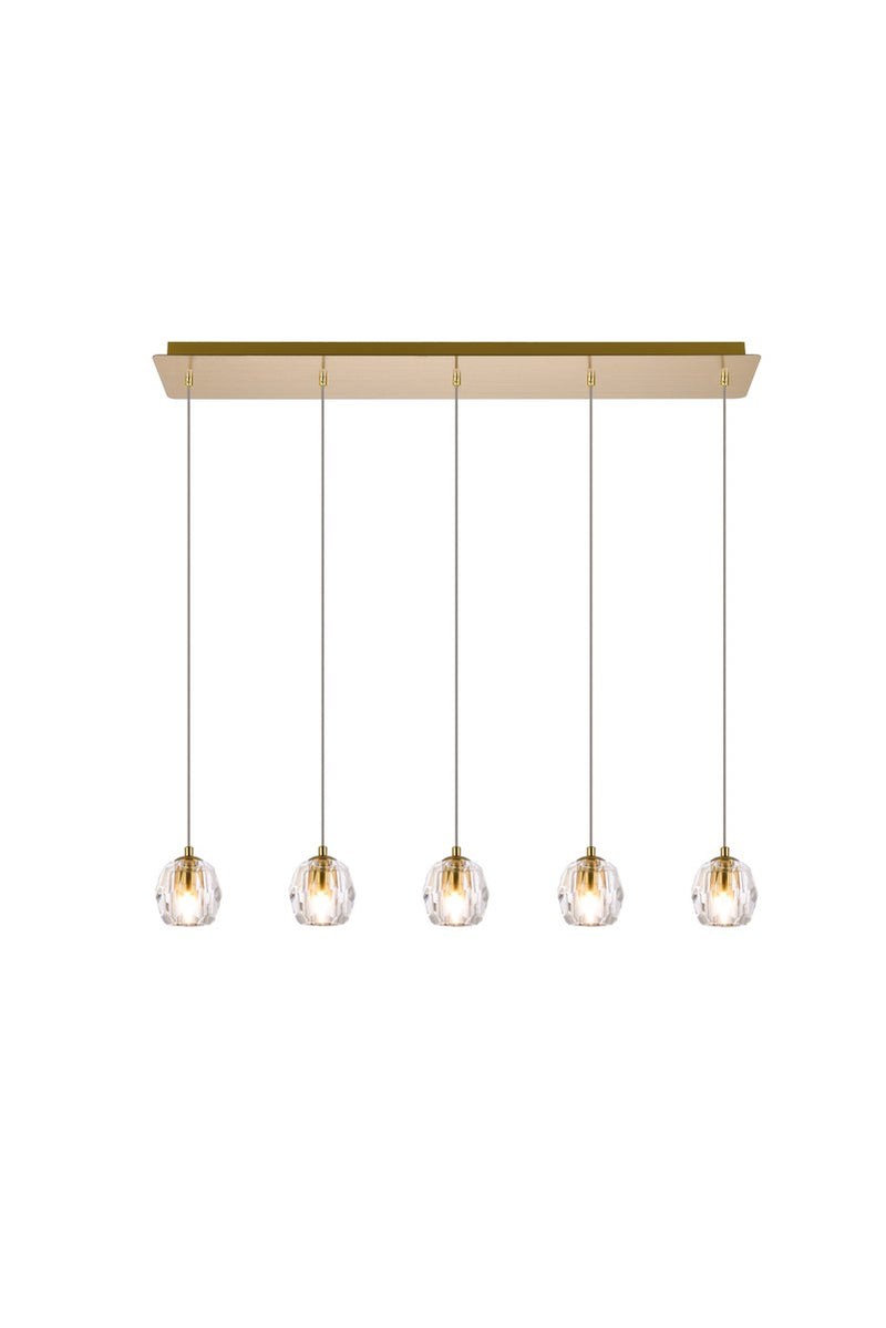 Elegant Lighting 3505D32G LED Pendant, Gold