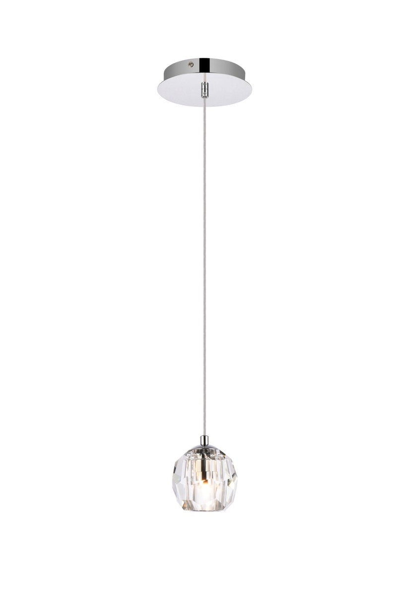 Elegant Lighting 3505D6C LED Pendant, Chrome