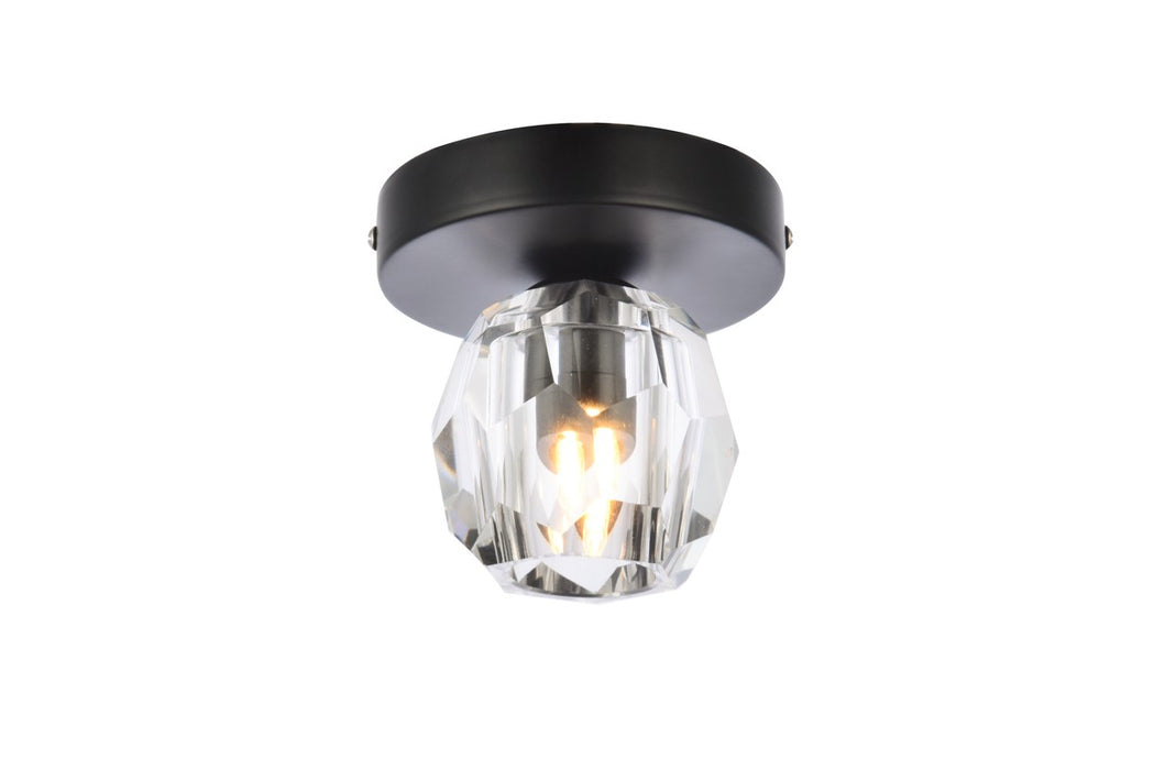 Elegant Lighting 3505F5BK LED Flush Mount, Black