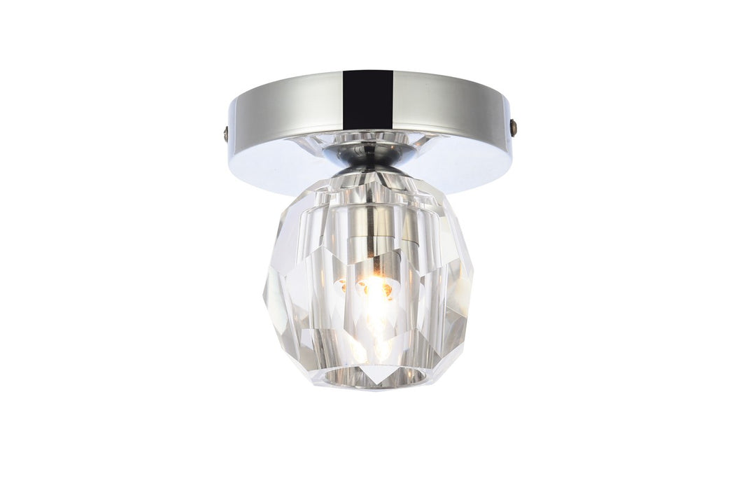 Elegant Lighting 3505F5C LED Flush Mount, Chrome