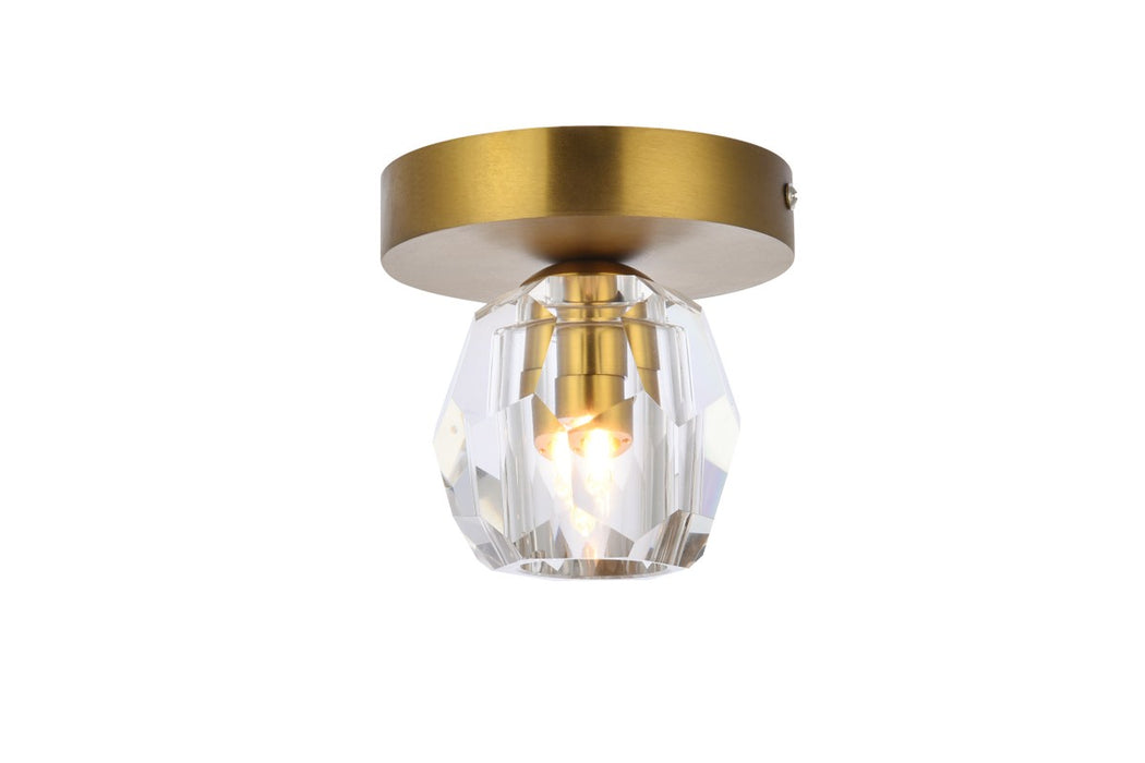 Elegant Lighting 3505F5G LED Flush Mount, Gold