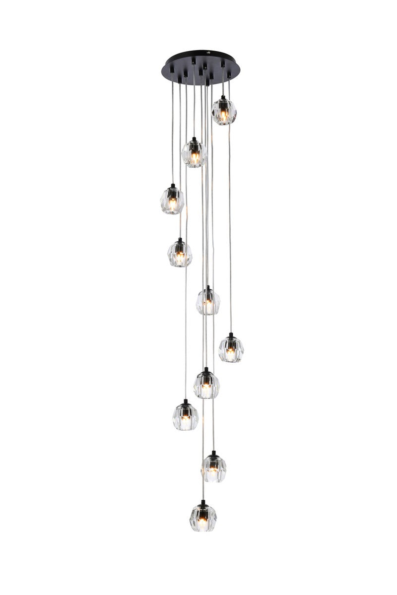 Elegant Lighting 3505G11BK LED Pendant, Black