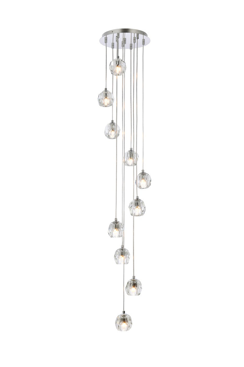 Elegant Lighting 3505G11C LED Pendant, Chrome