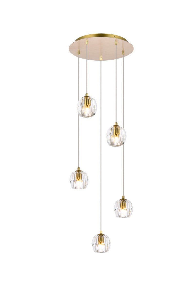 Elegant Lighting 3505G12G LED Pendant, Gold