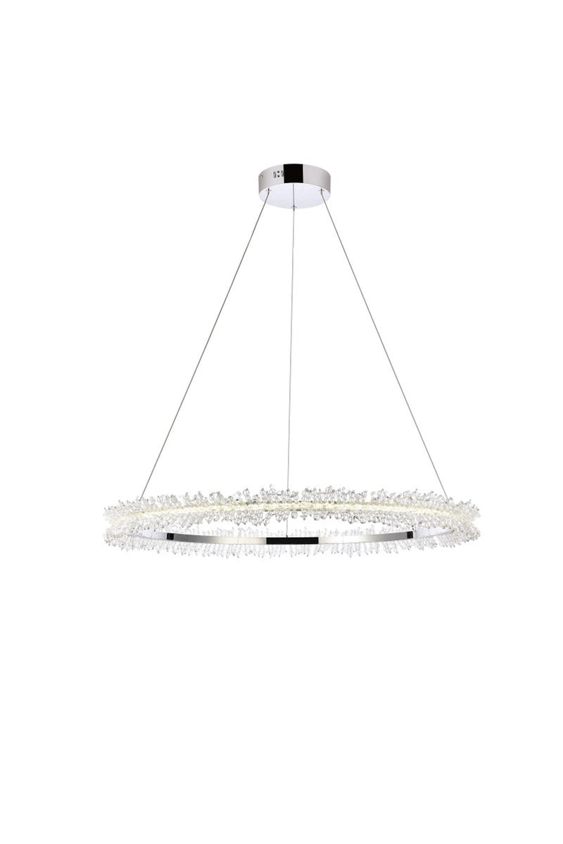 Elegant Lighting 3506D34C LED Pendant, Chrome