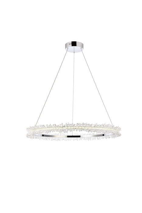 Elegant Lighting 3506D34C LED Pendant, Chrome