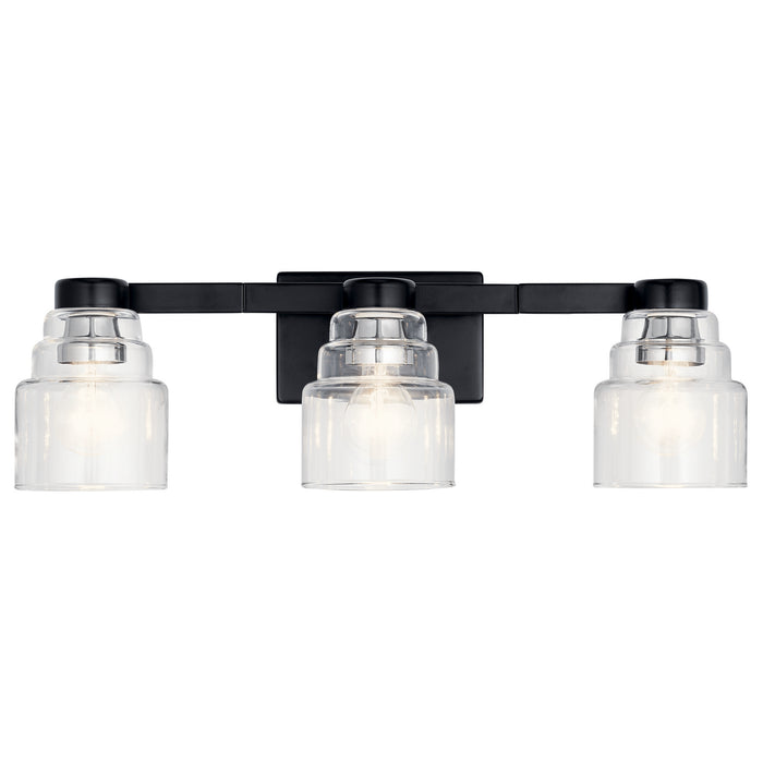 Kichler 55012BK Three Light Bath, Black