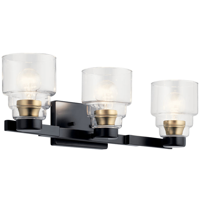 Kichler 55012BK Three Light Bath, Black