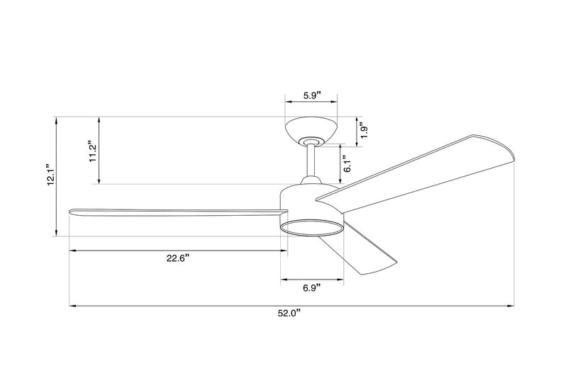 Beacon Lighting 21064101 52" Ceiling Fan, Oil Rubbed Bronze and Dark Koa