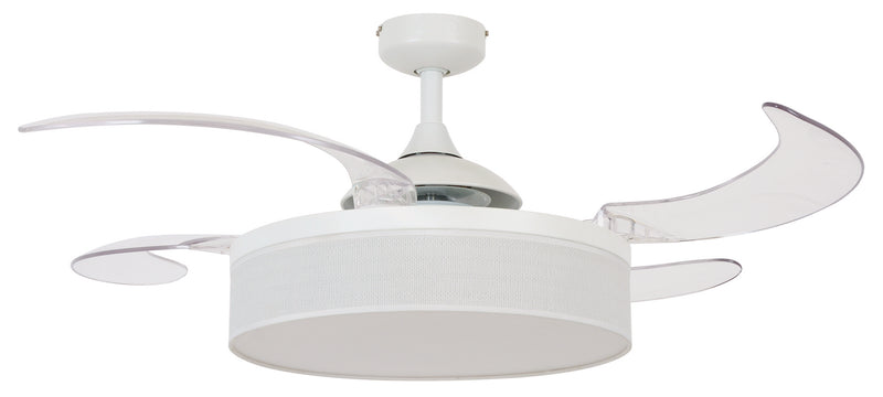 Beacon Lighting 51103001 48``Ceiling Fan, White and Transparent