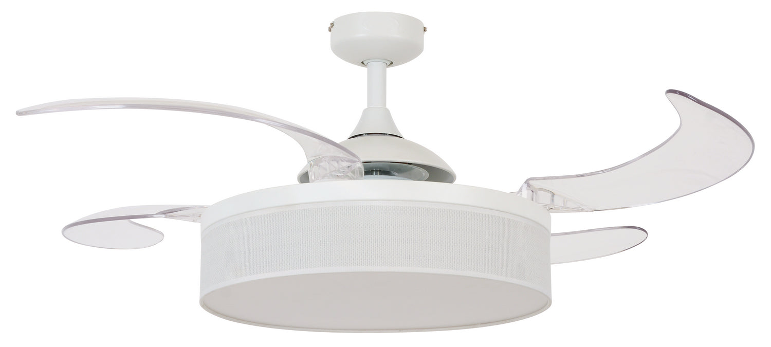 Beacon Lighting 51103001 48``Ceiling Fan, White and Transparent