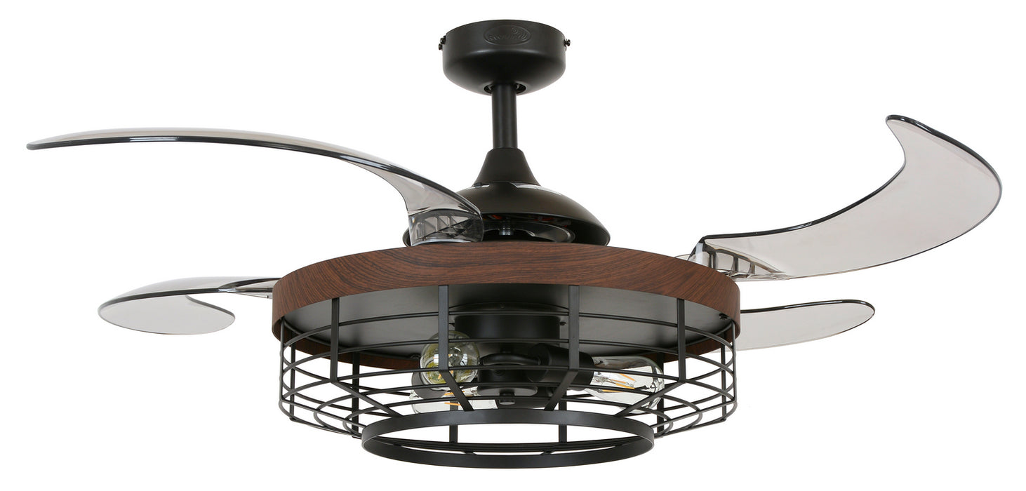Beacon Lighting 51106101 48``Ceiling Fan, Black and Smoke