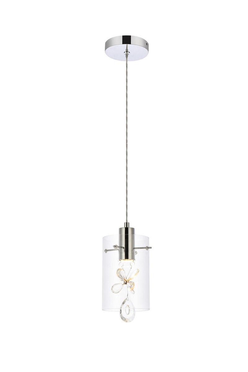 Elegant Lighting 5202D6C LED Pendant, Chrome