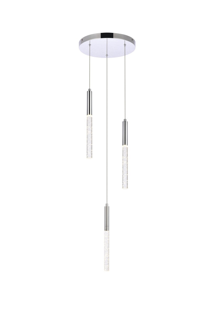 Elegant Lighting 5203D12C LED Pendant, Chrome