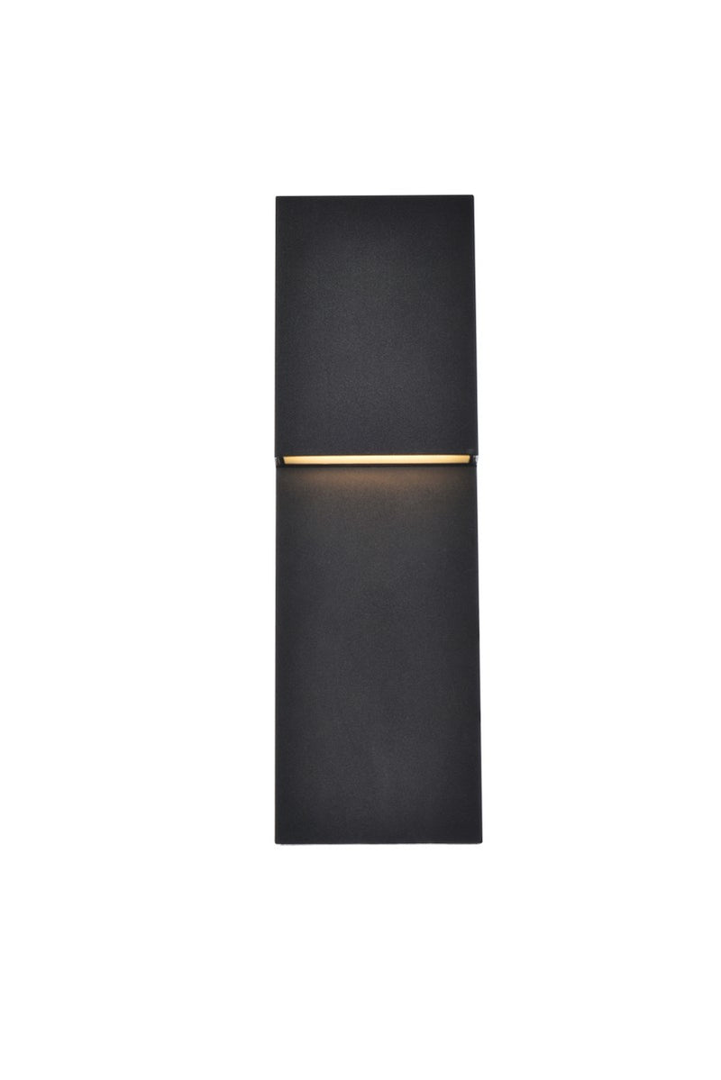 Elegant Lighting LDOD4001BK LED Outdoor Wall Lamp, black
