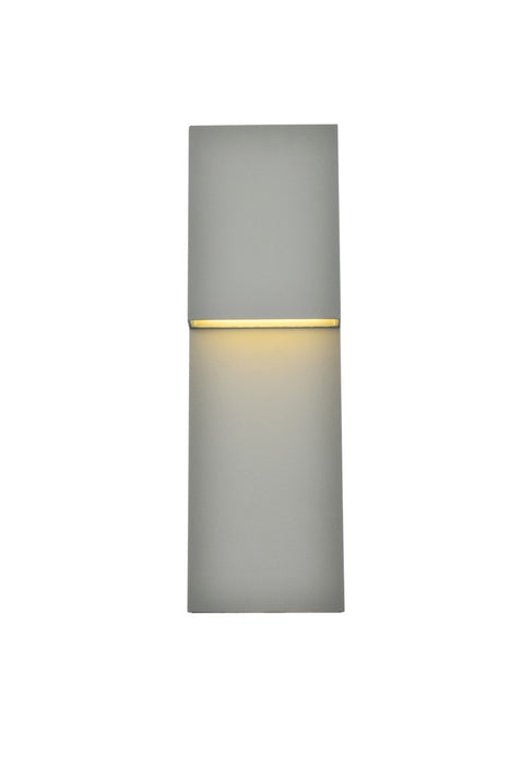 Elegant Lighting LDOD4001S LED Outdoor Wall Lamp, Silver