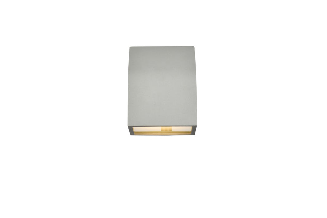 Elegant Lighting LDOD4004S LED Outdoor Wall Lamp, Silver