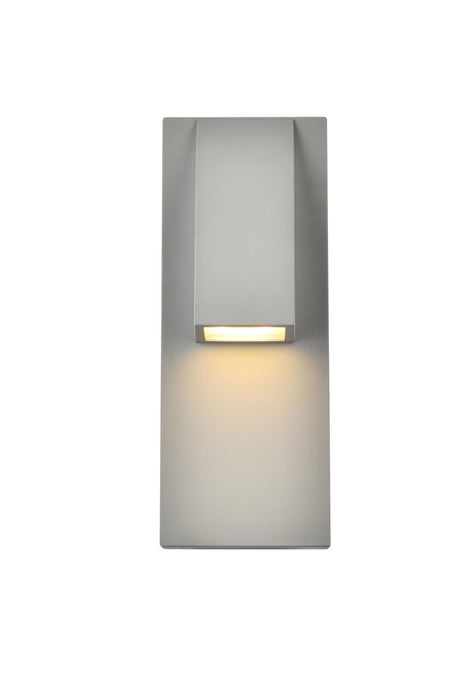 Elegant Lighting LDOD4006S LED Outdoor Wall Lamp, Silver
