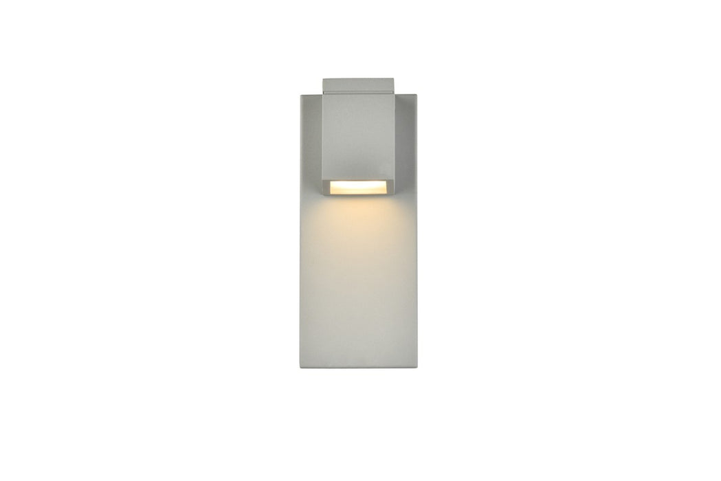Elegant Lighting LDOD4007S LED Outdoor Wall Lamp, Silver