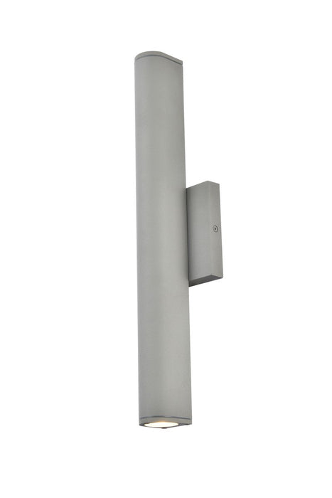 Elegant Lighting LDOD4008S LED Outdoor Wall Lamp, Silver