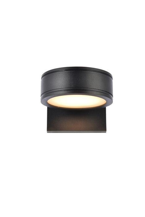 Elegant Lighting LDOD4018BK LED Outdoor Wall Lamp, black