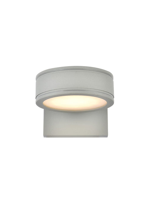 Elegant Lighting LDOD4018S LED Outdoor Wall Lamp, Silver