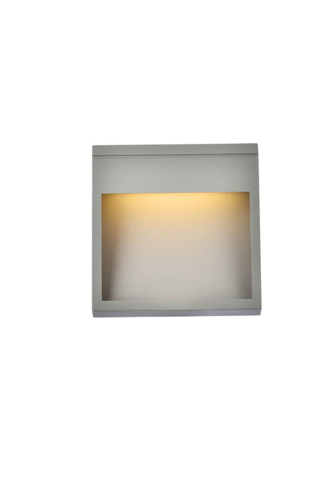 Elegant Lighting LDOD4019S LED Outdoor Wall Lamp, Silver