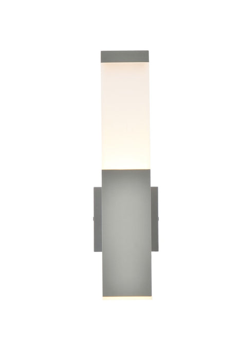 Elegant Lighting LDOD4021S LED Outdoor Wall Lamp, Silver