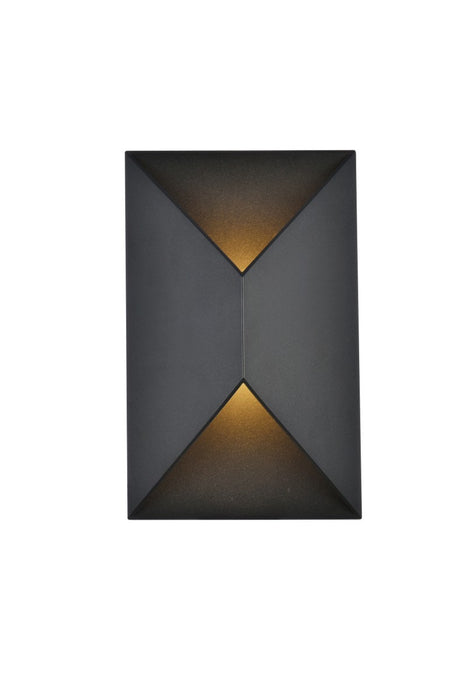Elegant Lighting LDOD4022BK LED Outdoor Wall Lamp, black