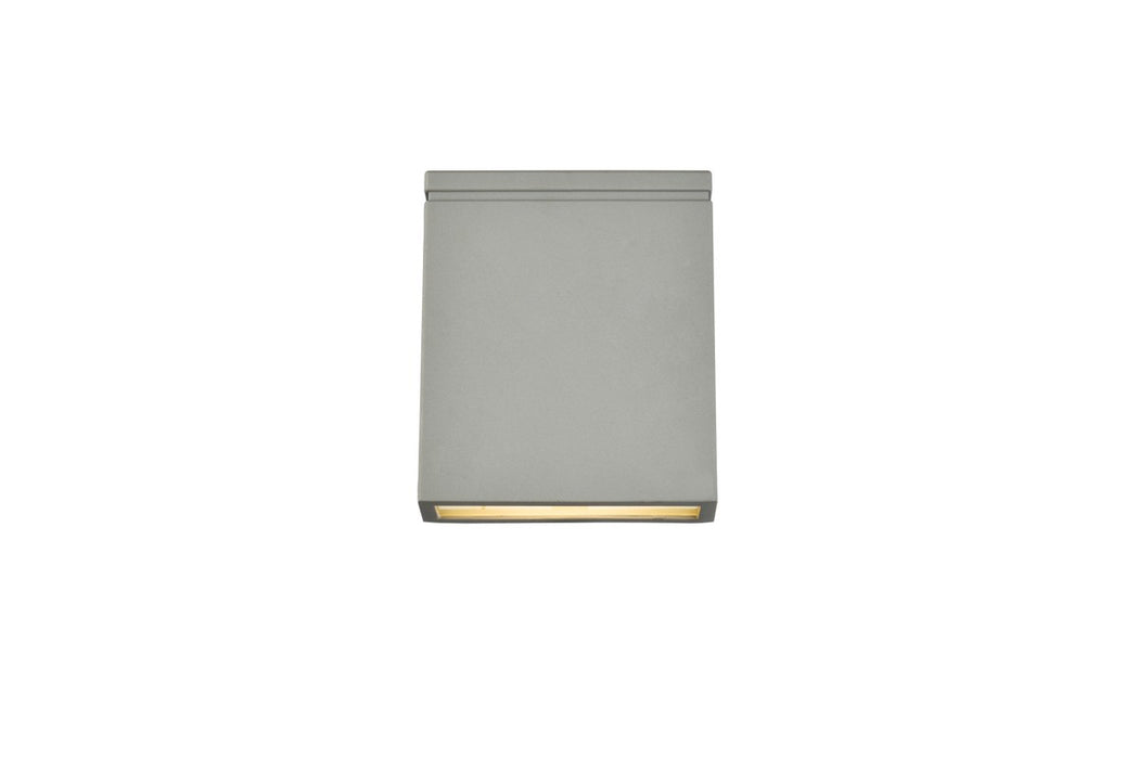 Elegant Lighting LDOD4023S LED Outdoor Wall Lamp, Silver
