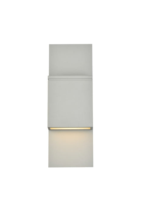 Elegant Lighting LDOD4024S LED Outdoor Wall Lamp, Silver
