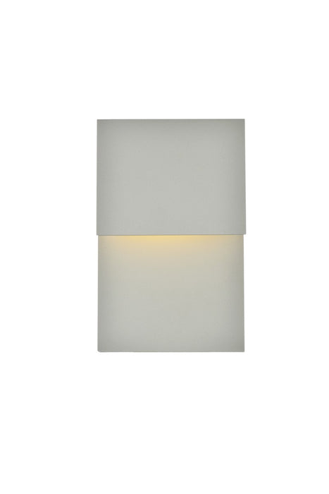 Elegant Lighting LDOD4029S LED Outdoor Wall Lamp, Silver